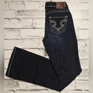 Big Star Hazel Curvy Fit Bootcut Jeans Size 27 Dark Wash Stretch Denim